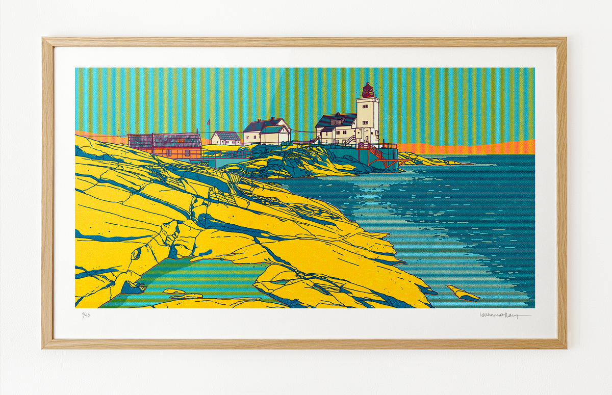 "Homborsund fyr" 75x44