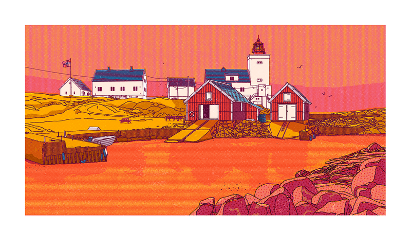 "Homborsund fyr III" 50x30