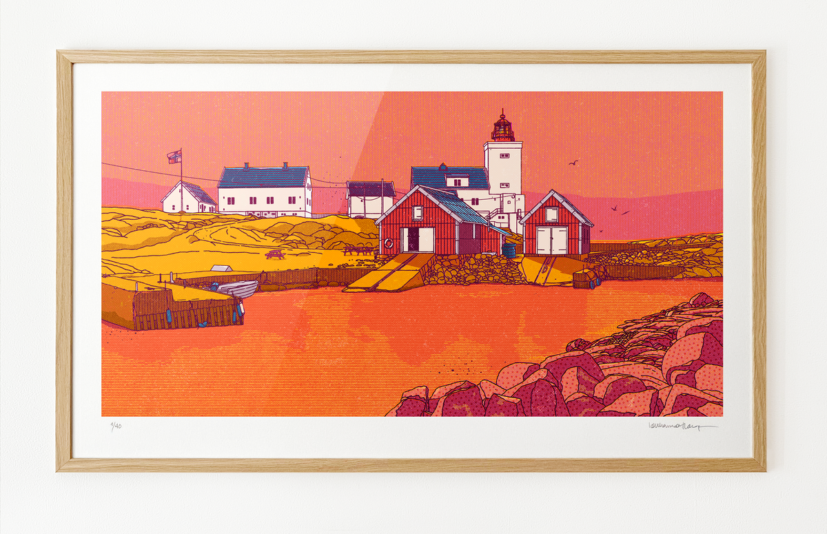 "Homborsund fyr III" 75x44