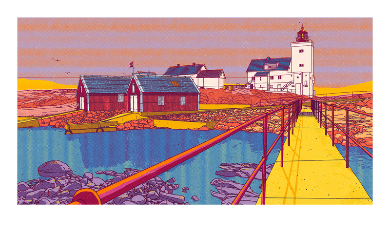 "Homborsund fyr II" 100x60