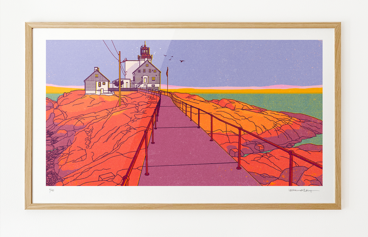 "Lyngør fyr" 75x44
