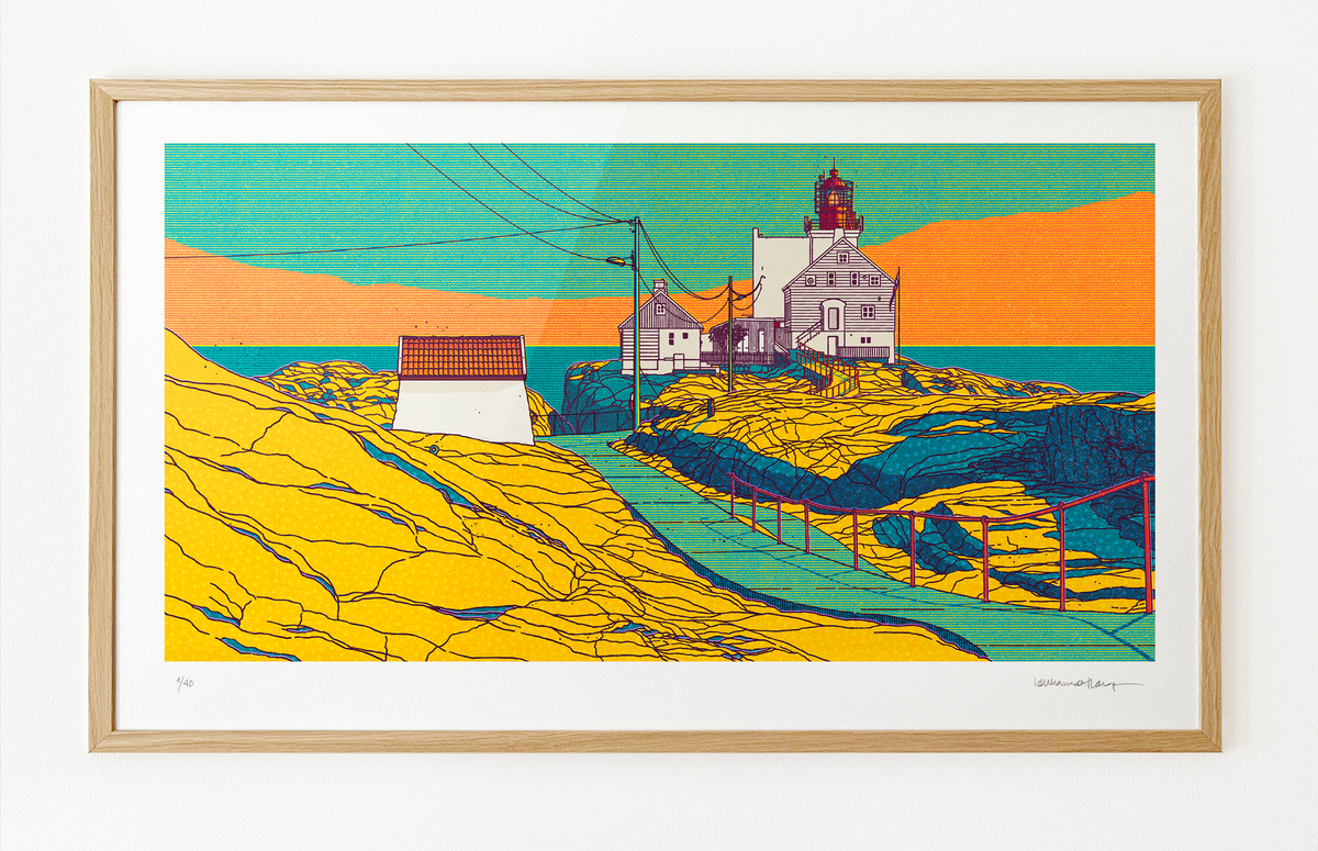 "Lyngør fyr III" 75x44