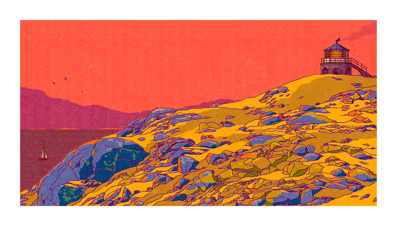 "Markøy fyr" 75x44