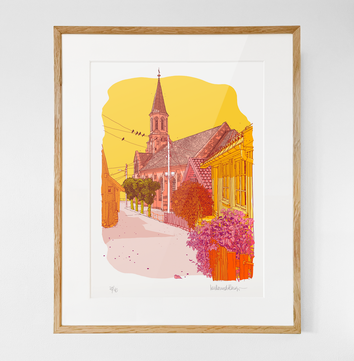 "Tvedestrand kirke" 31,5x43