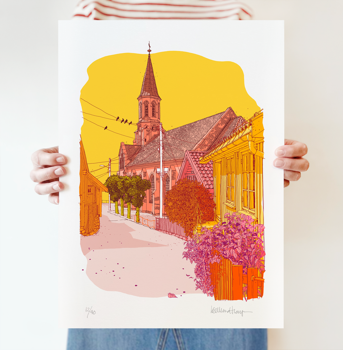 "Tvedestrand kirke" 31,5x43
