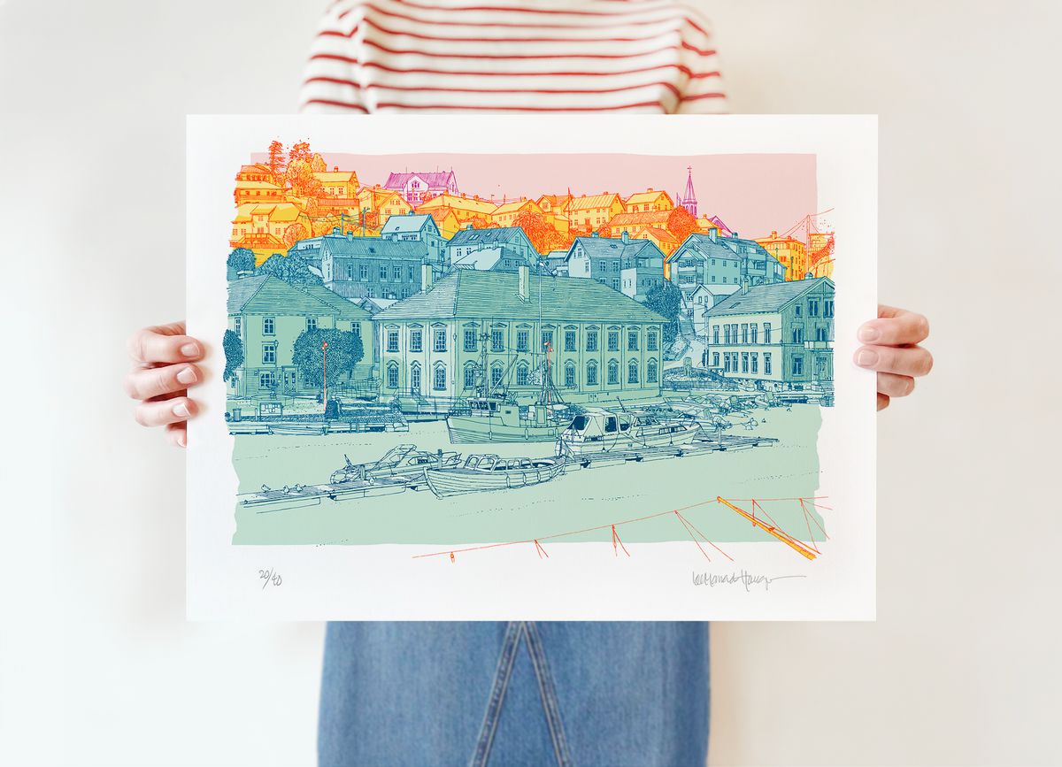 "Tvedestrand havn" 43x31,5