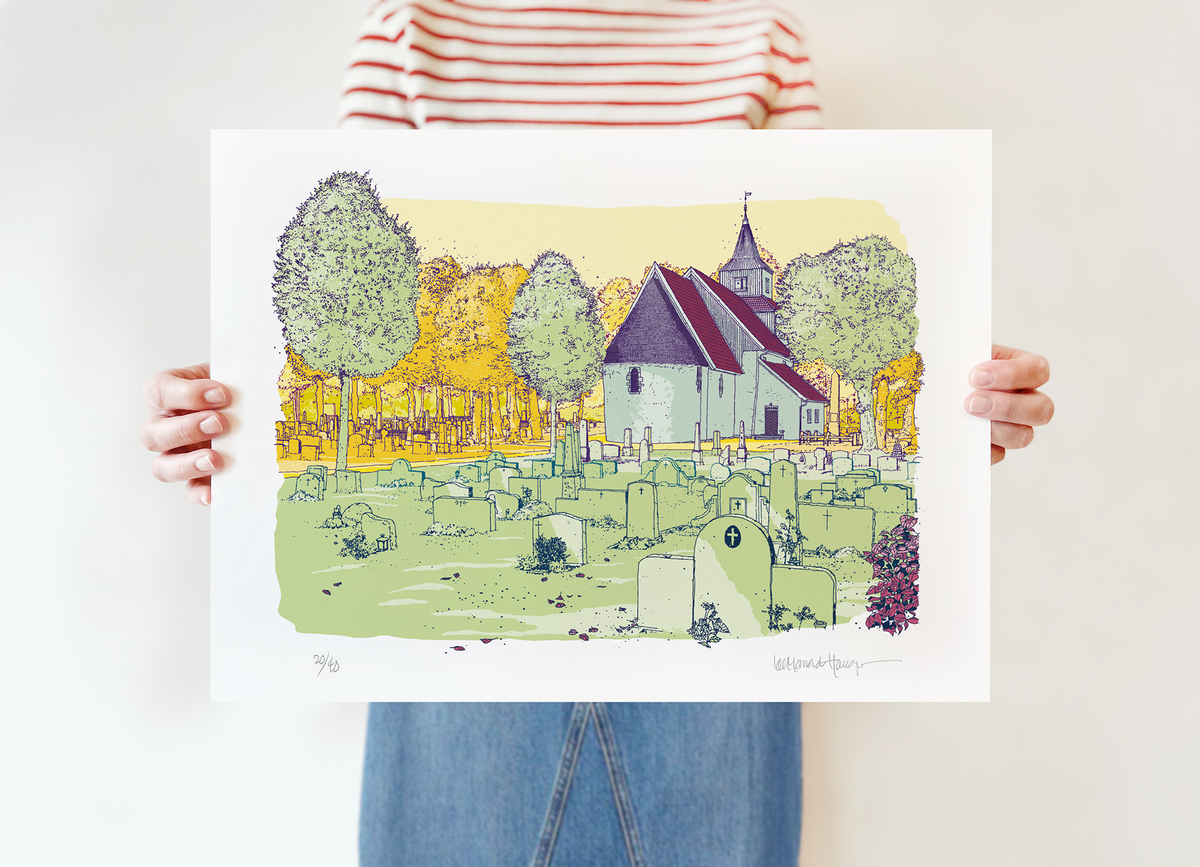 "Fjære kirke" 43x31,5