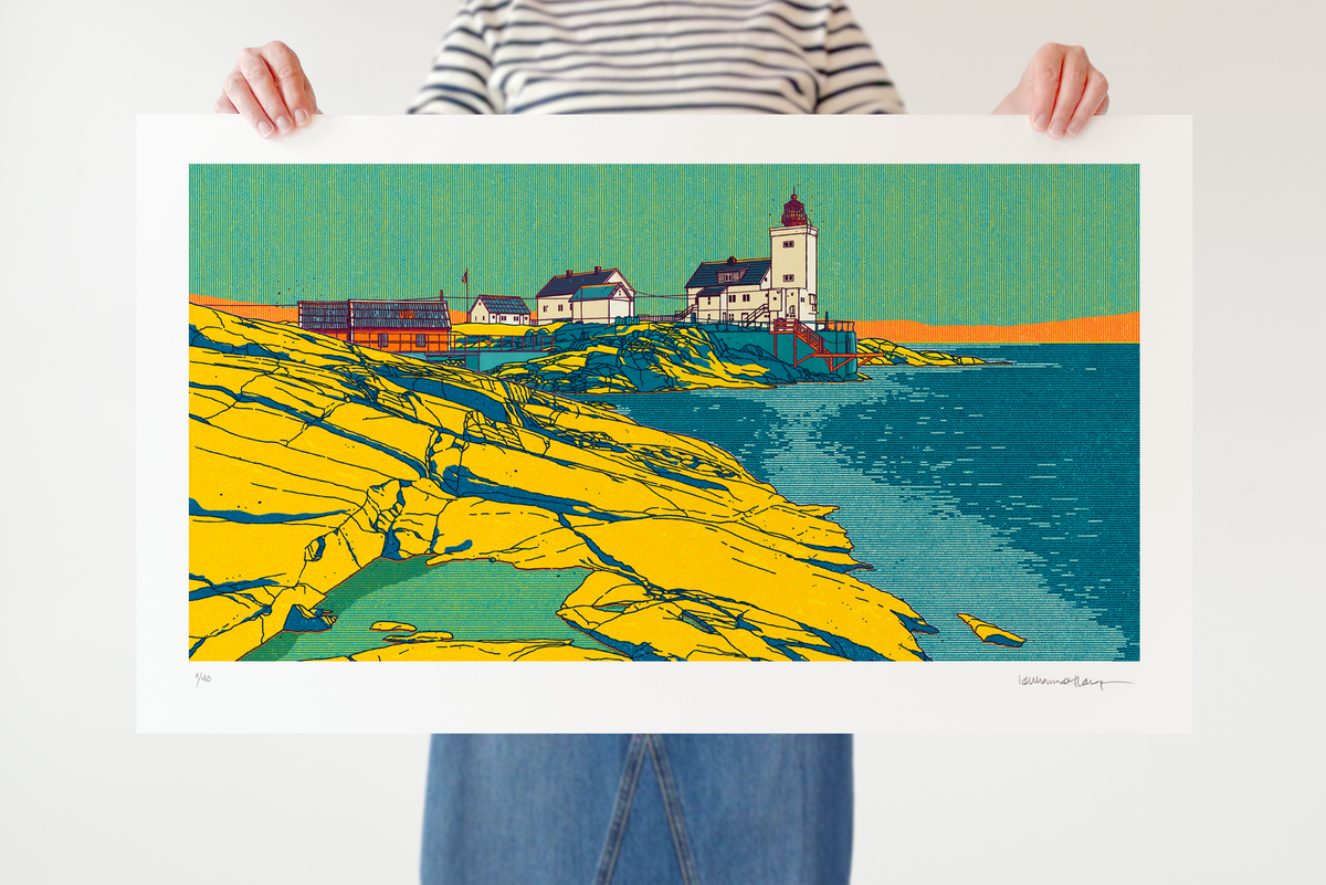 "Homborsund fyr" 75x44