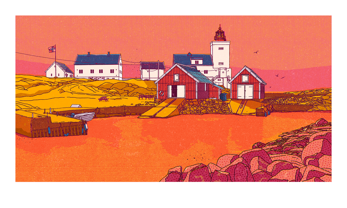 "Homborsund fyr III" 100x60