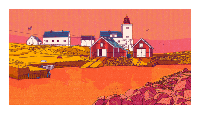 "Homborsund fyr III" 100x60