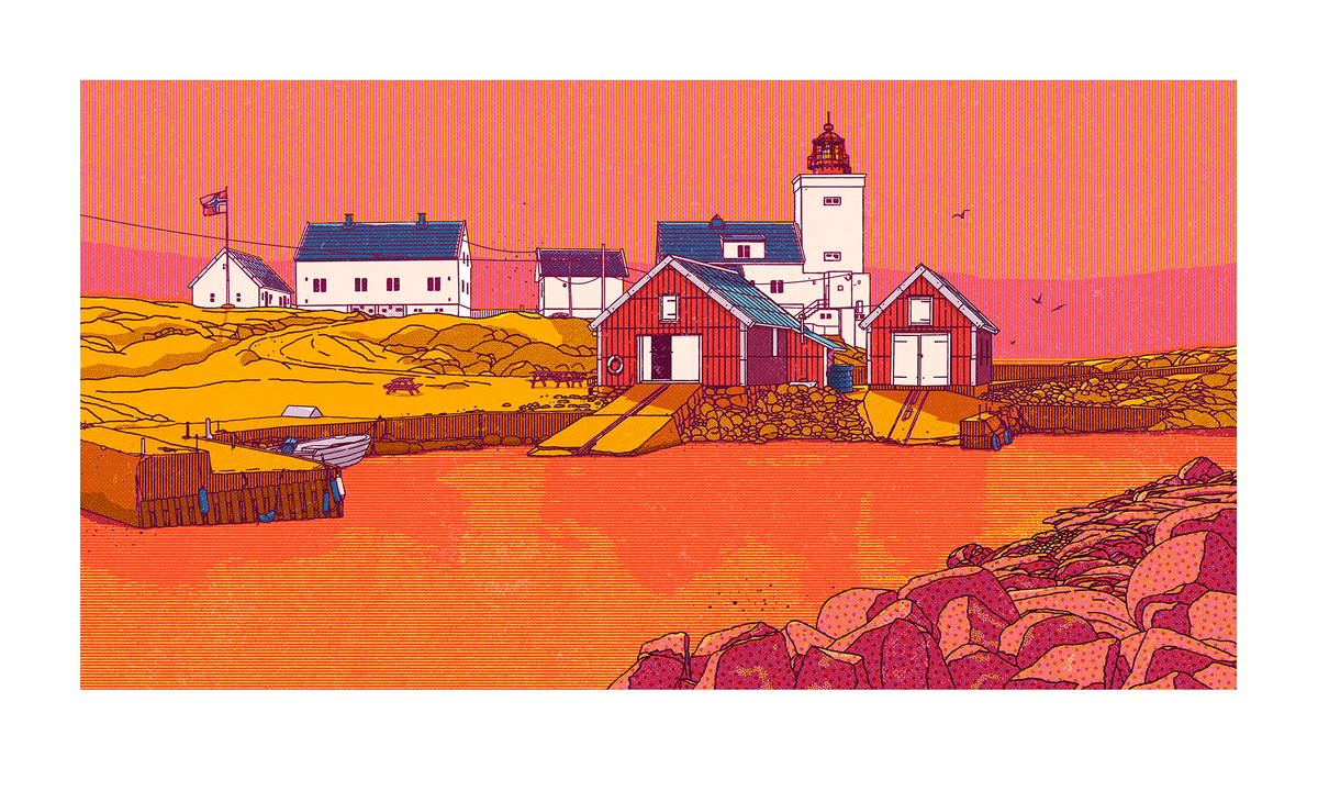 "Homborsund fyr III" 50x30
