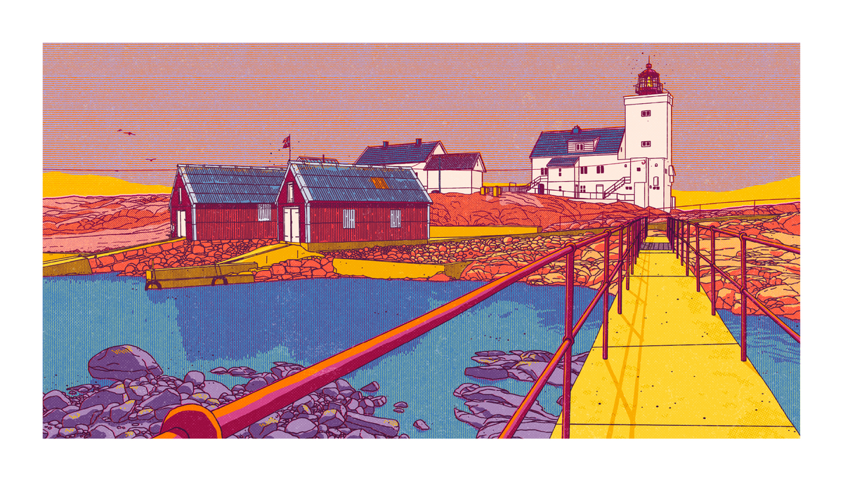 "Homborsund fyr II" 75x44