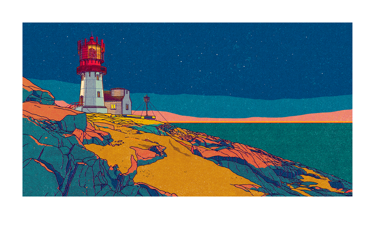 "Lindesnes fyr" 50x30