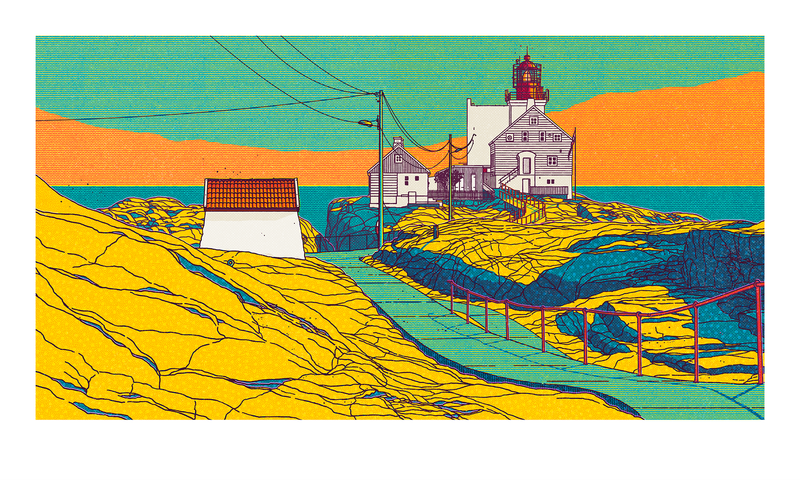 "Lyngør fyr III" 100x60