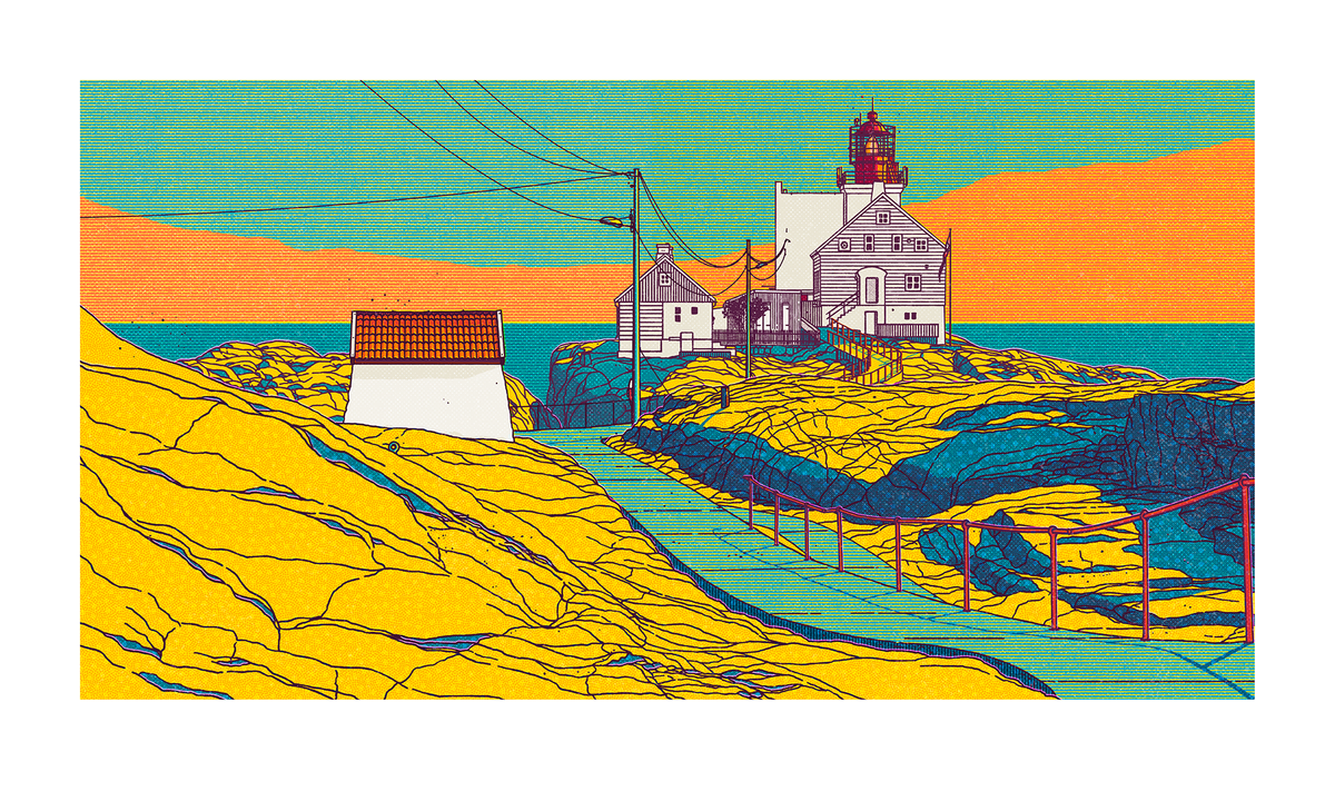 "Lyngør fyr III" 50x30