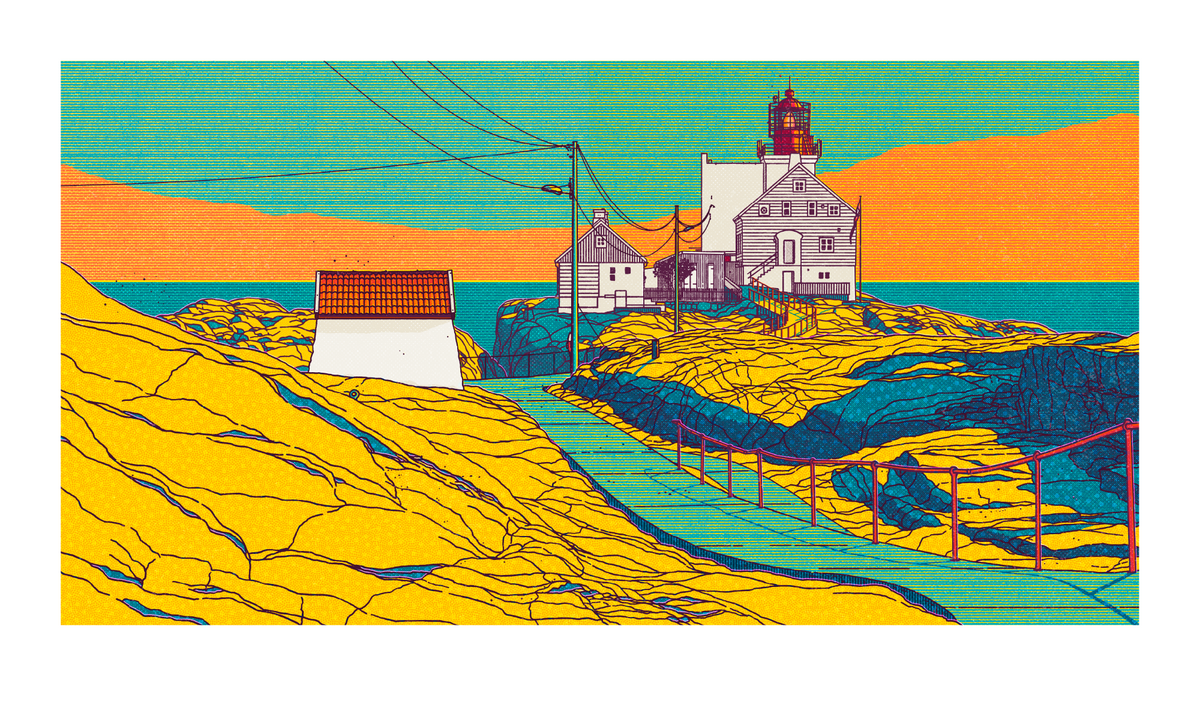 "Lyngør fyr III" 75x44