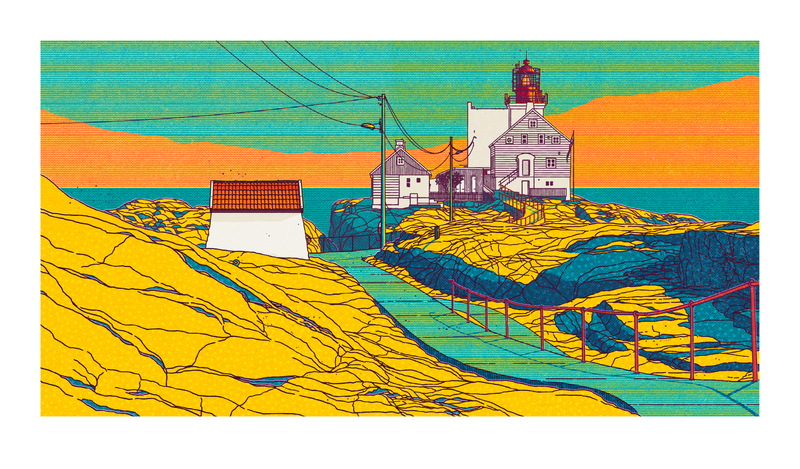 "Lyngør fyr III" 75x44