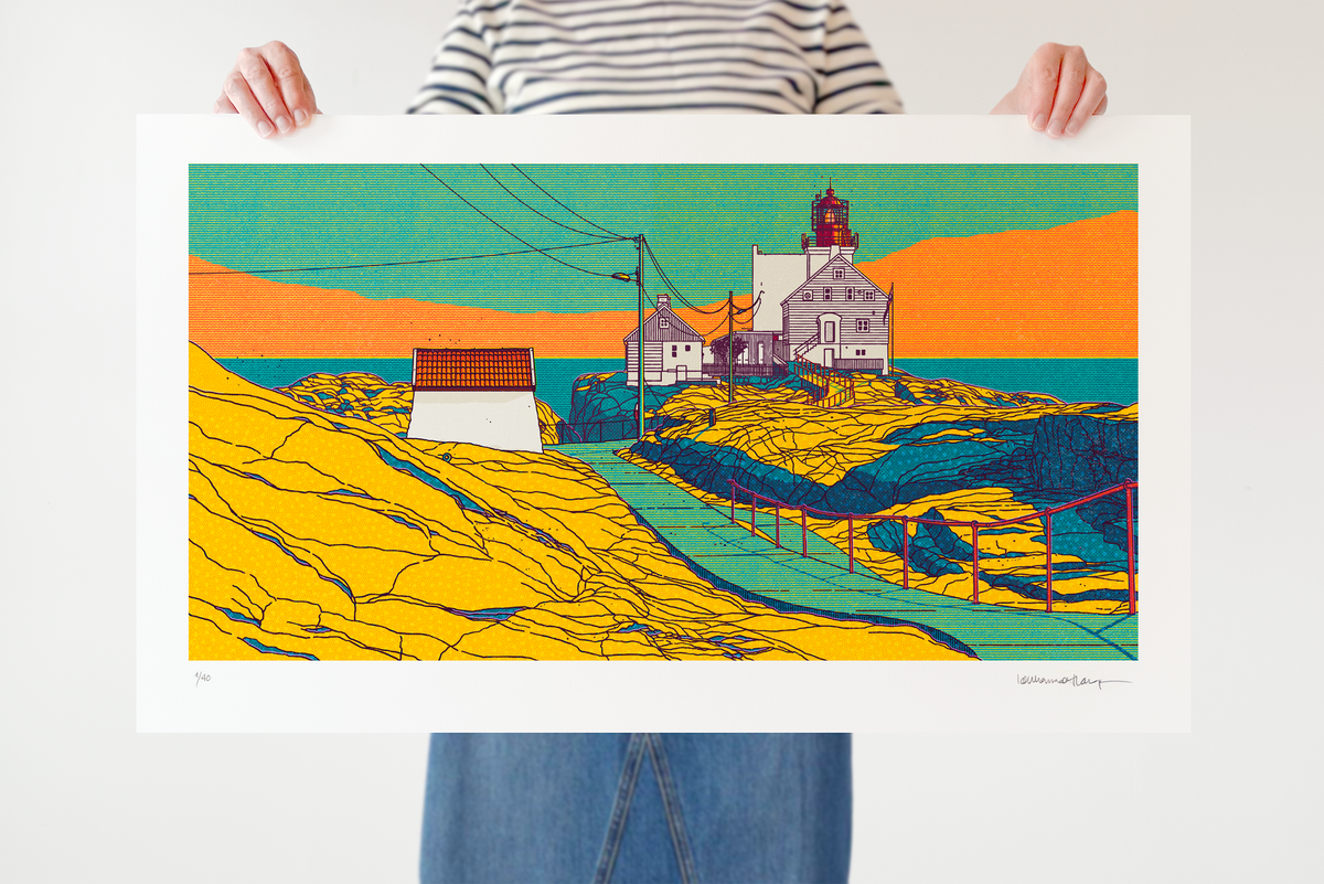 "Lyngør fyr III" 75x44