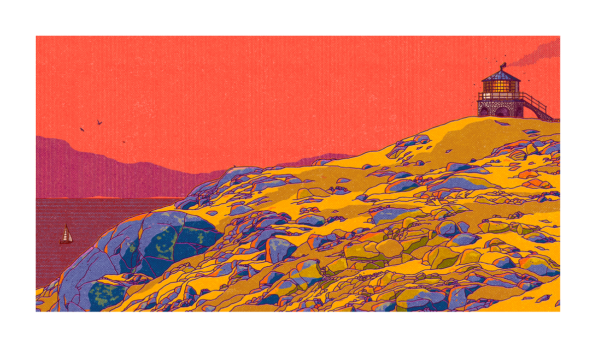 "Markøy fyr" 50x30