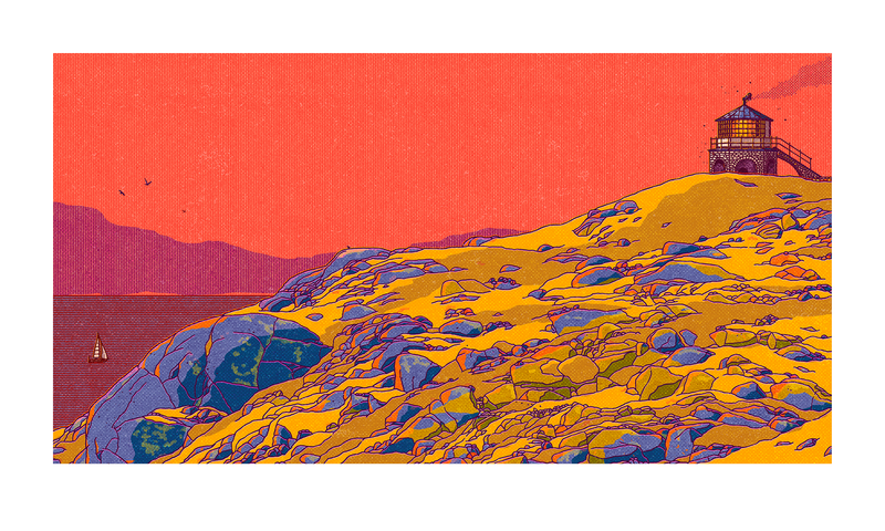 "Markøy fyr" 50x30