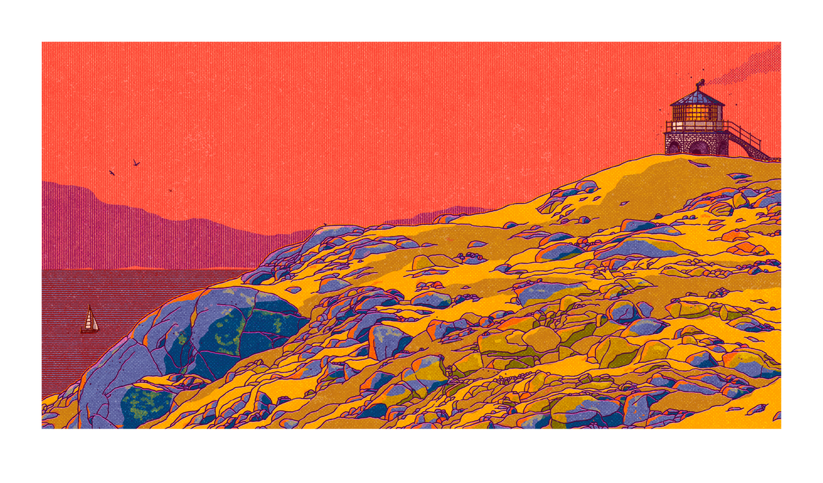 "Markøy fyr" 75x44