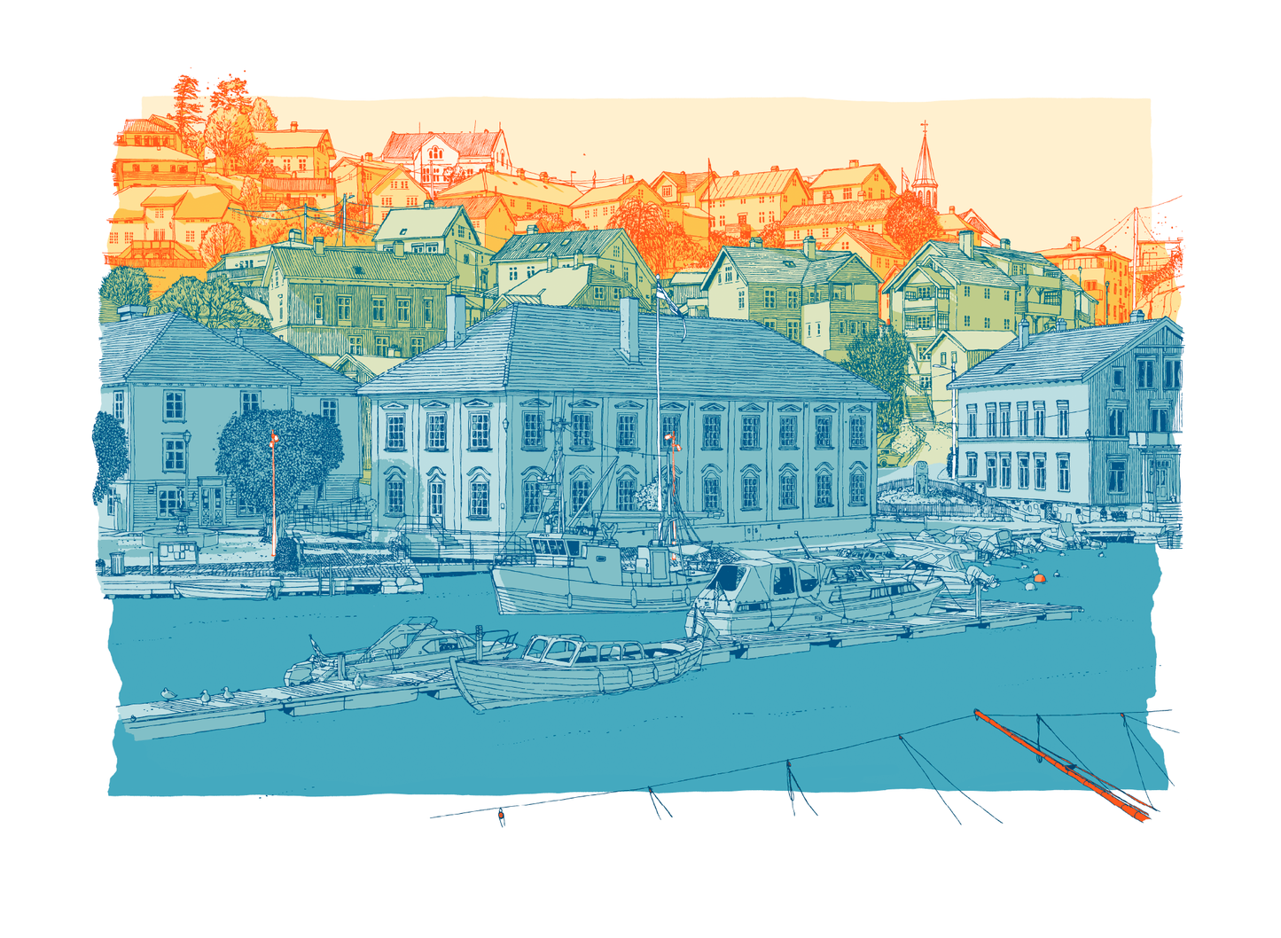 "Tvedestrand havn II" 43x31,5