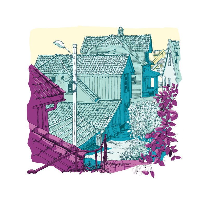 "Trapp ved branntårnet" 30x30