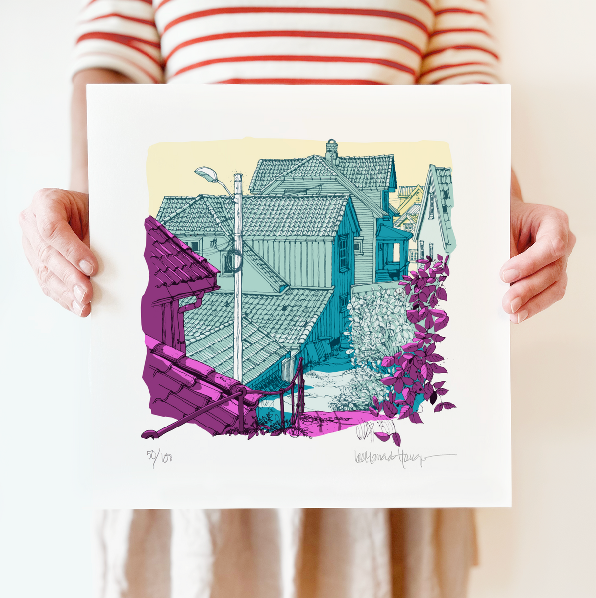 "Trapp ved branntårnet" 30x30